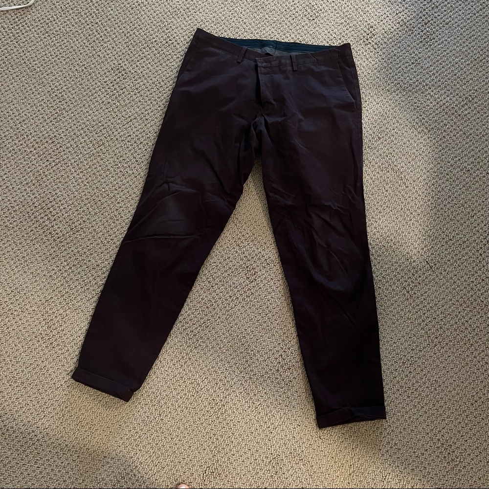 HUGO BOSS MAROON MENS PANTS